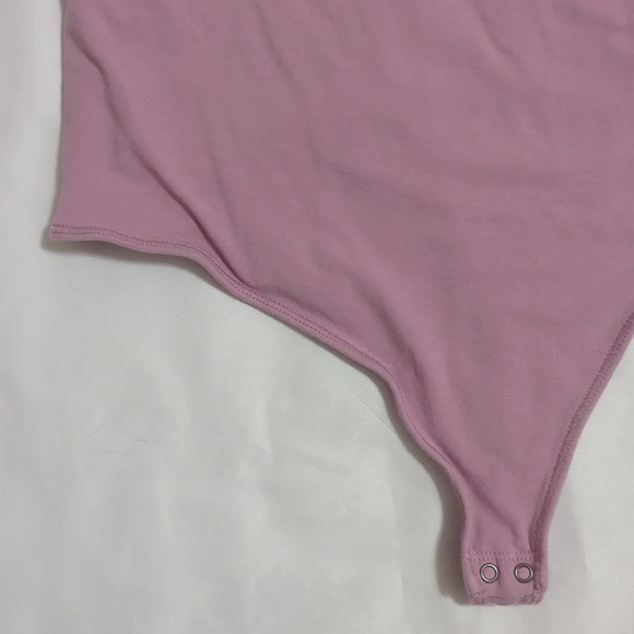 Abercrombie & Fitch Square Neck Sleeveless Bodysuit, Color Dusty Pink Size L - Picture 7 of 15